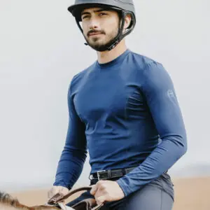 Equithème - T-shirt technique will - Bleu marine