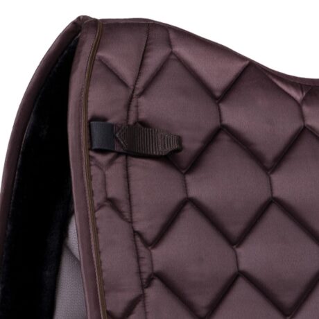 tapis de selle dressage marron chocolat classy qhp_jem sellerie (2)