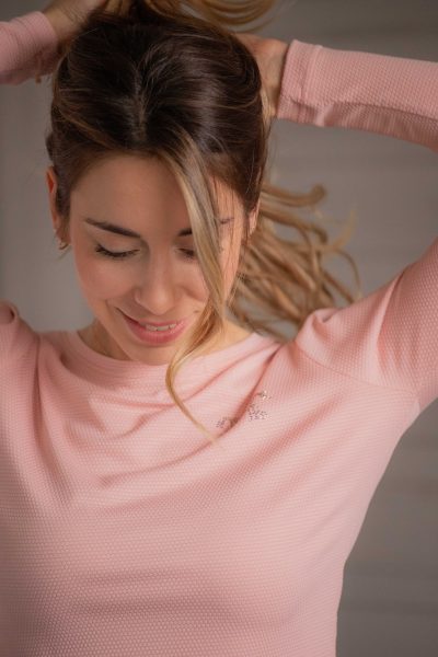 Pénélope - T-shirt "Techty Honey" ML - Rose pale – Image 4