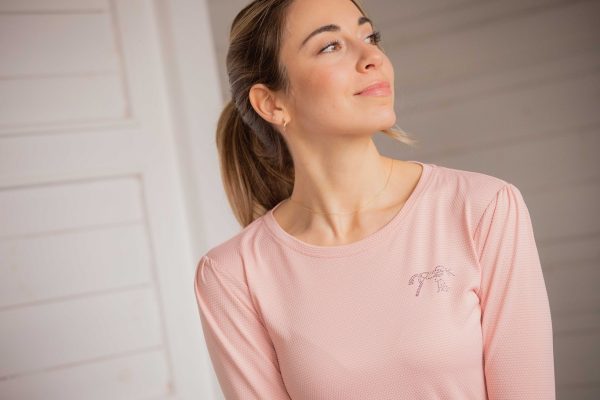 Pénélope - T-shirt "Techty Honey" ML - Rose pale – Image 3