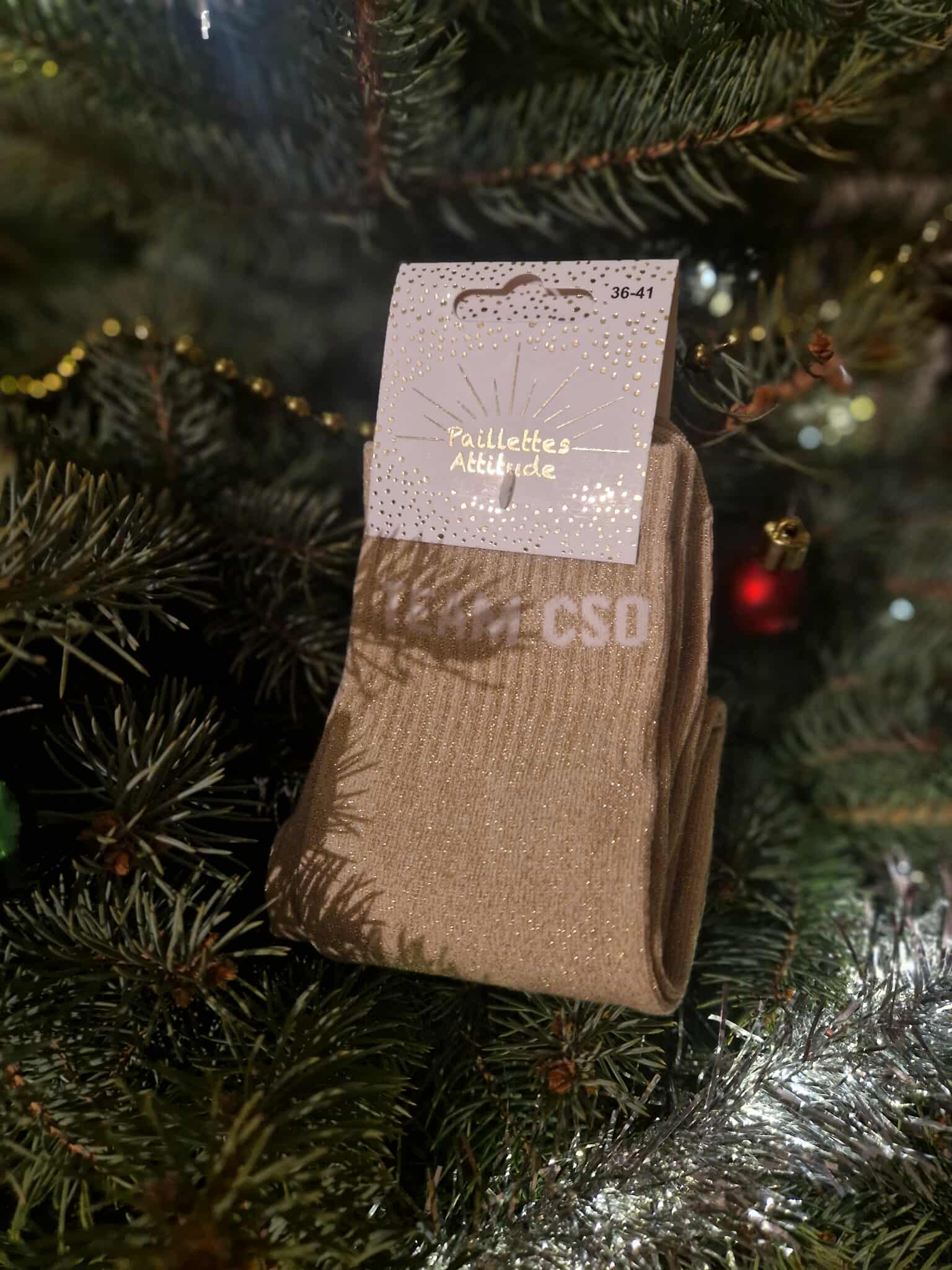 chaussettes a paillettes team cso